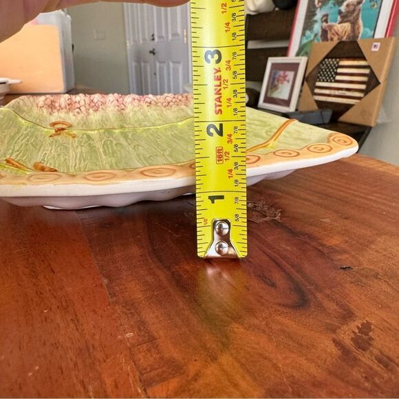 Vintage Majolica Asparagus Platter Serving Tray Olfaire Portugal Ceramic EVC - Picture 6 of 8